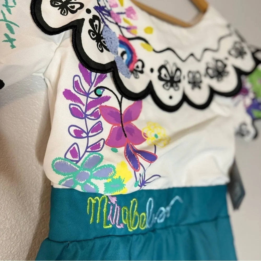 New Disney Parks Authentic Encanto Mirable Costume Dress Kids 9/10